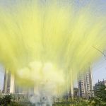 СУ0305012Y Пирофф Дневная батарея салютов желтая 50*1,2 2/1  - Дневная батарея салютов