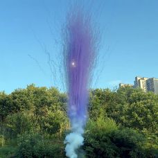 СУ0100312Pu Пирофф Дневная батарея салютов фиолетовая 7*1,2 (треск) 15/1 