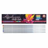 Свеча бенгальская 200 мм (6шт) Карнавальная ночь (кр., жёл., зел., гол., бел., фиол.)_1/200/6 