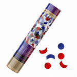 СМ010 Максэм Пневмохлопушка кр.син., конфетти,прямоугол.,кружки 30 см 100/1  - Купить конфетти в Казани | серпантин - хлопушки