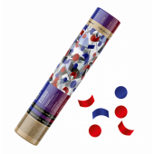 СМ010_Максэм_Пневмохлопушка кр.син., конфетти,прямоугол.,кружки 30 см_100/1 